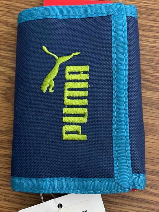 Puma Other - Puma Black Wallet with Bright Teal Trim and Lime Accent